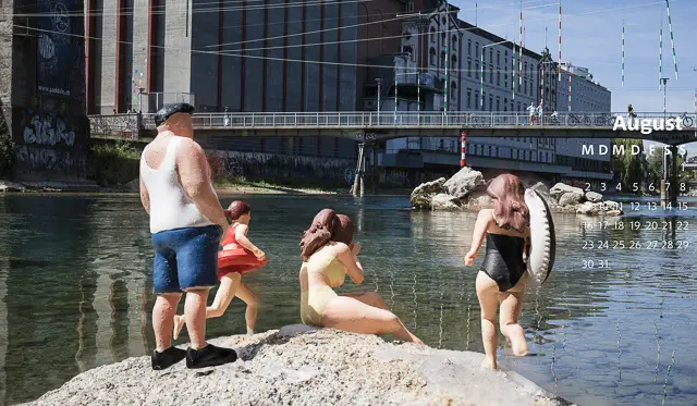 Badekult Postkartenkalender August 2027